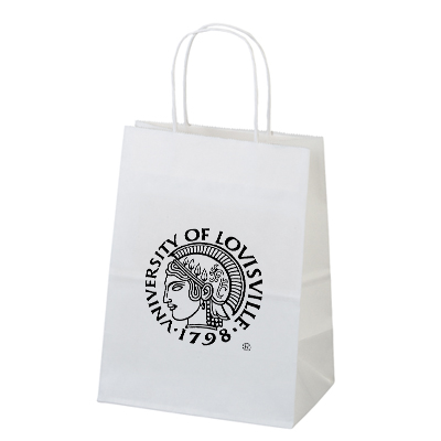 Mini White Paper Kraft Shopper Bag