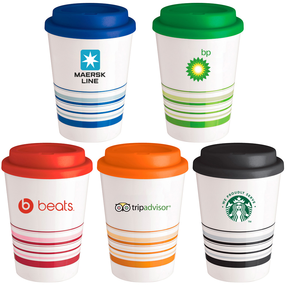 12oz Striped Coffee Cup