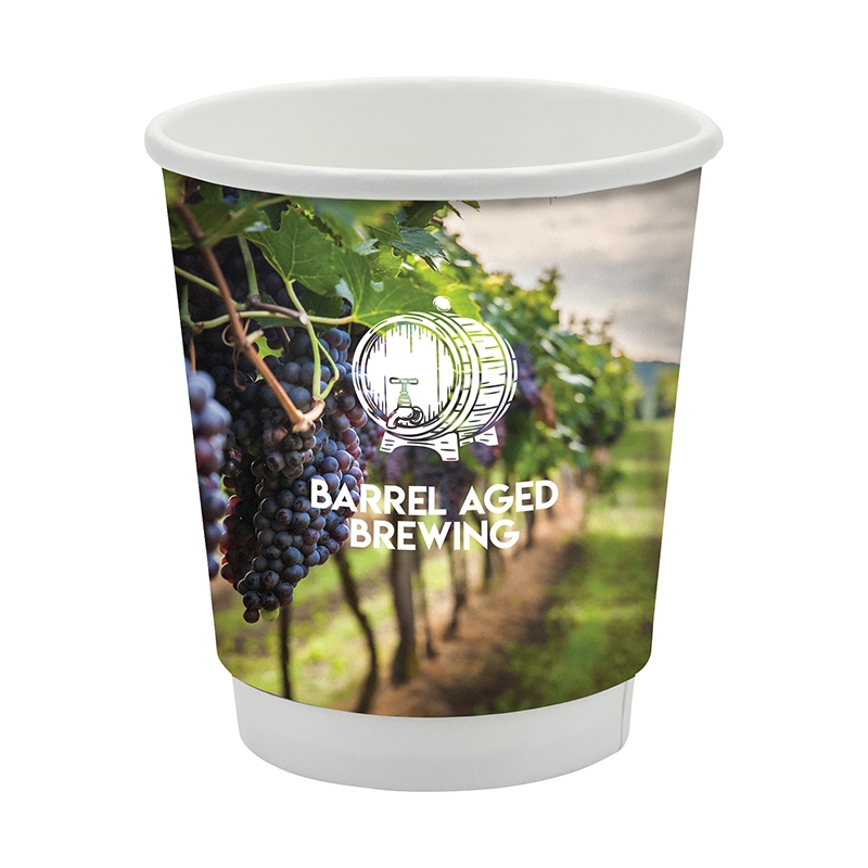 8oz double wall paper drinking cup 
